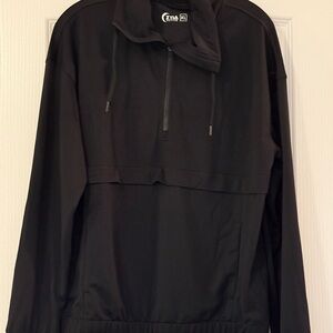 ZYIA Black Quarter-Zip Sweatshirt